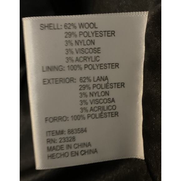 Women's Grey Wool Kristen Blake Jacket Sz Large Asymmetrical Zip Classic Pockets - Picture 5 of 6